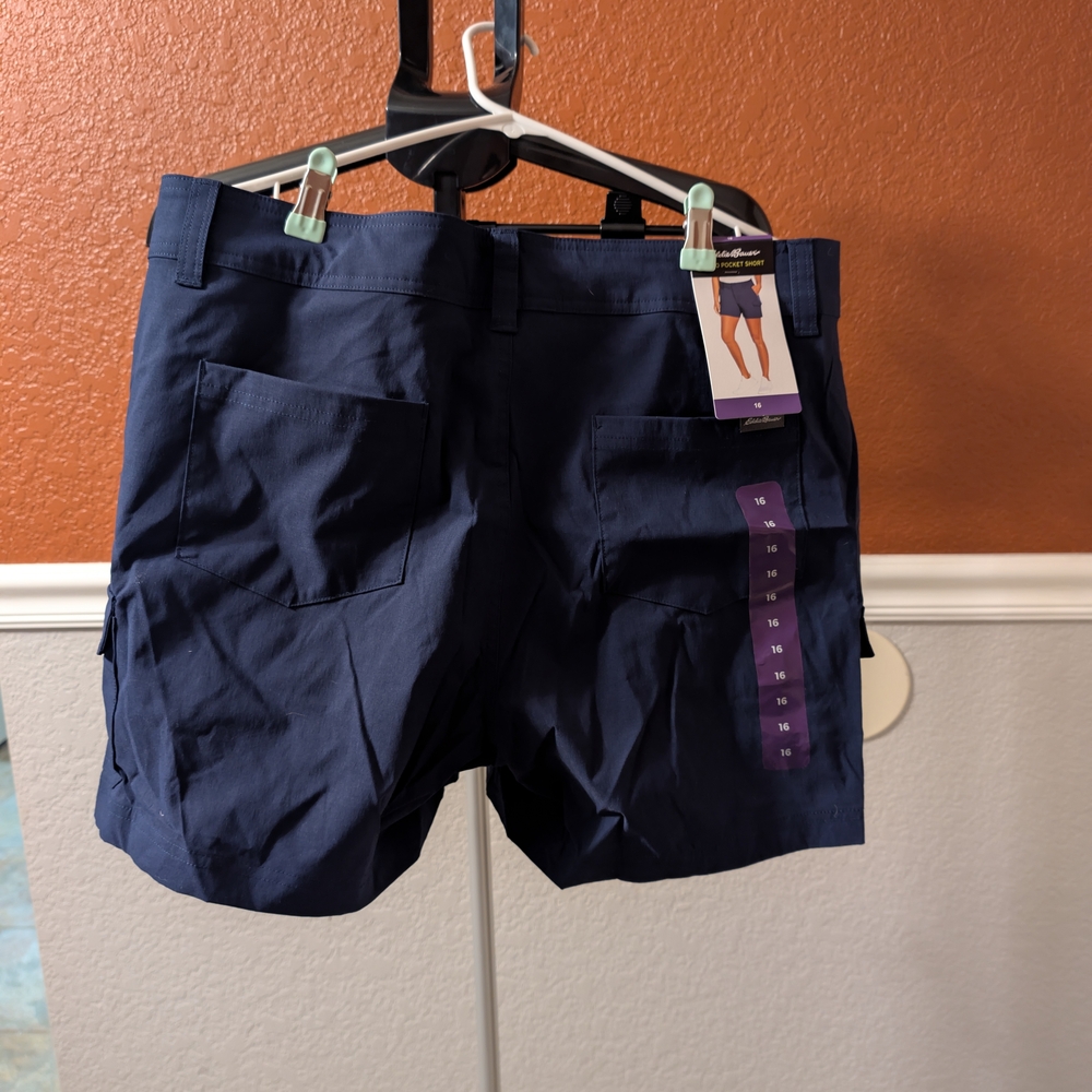 Eddie Bauer Dark Blue Cargo Shorts - Picture 2 of 2